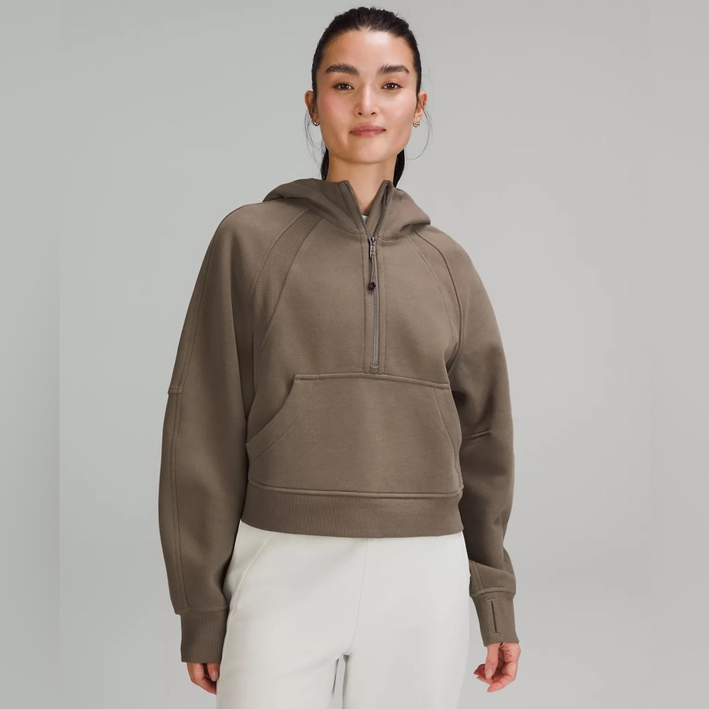 Lululemon scuba in nomad quarter zip hoodie; XL/XXL; $75